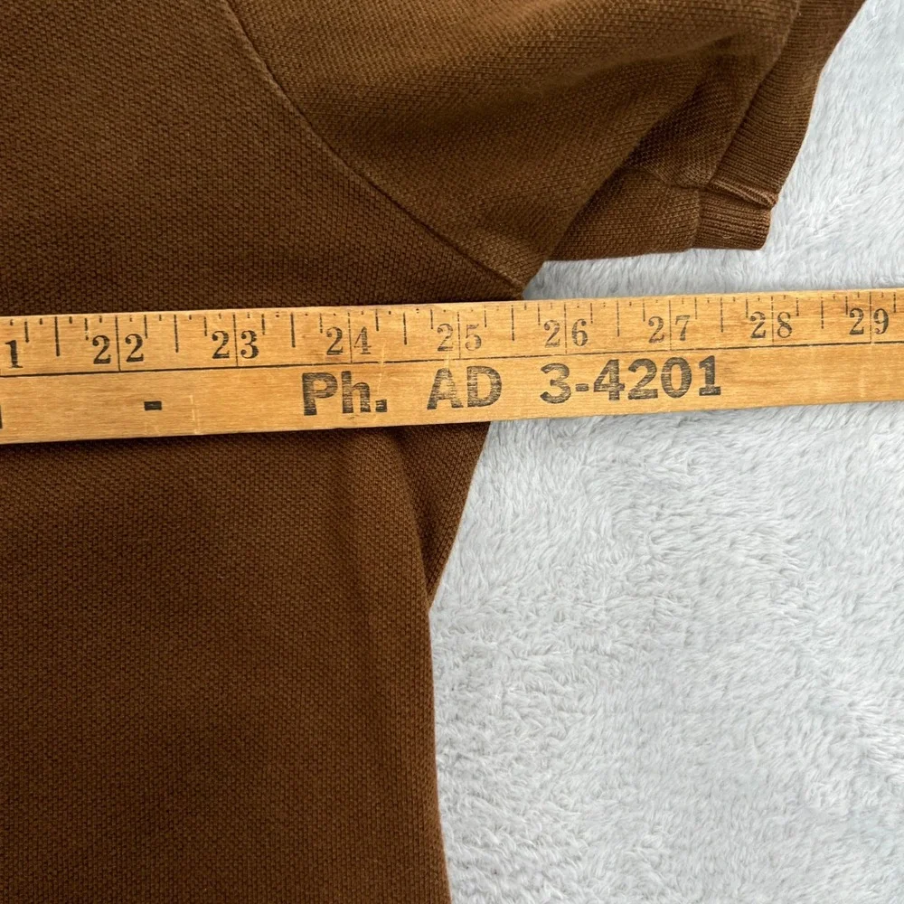 Polo Ralph Lauren Custom Fit Pique Polo Shirt Mens XL Brown Short Sleeve Pony